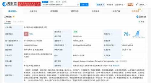 智算时代新布局 尚航科技乌兰察布设立智算科技公司聚焦结算创新